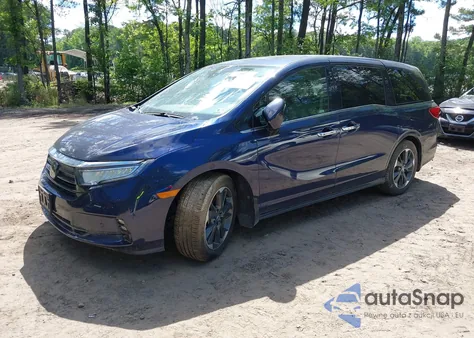 2022 Honda Odyssey Elite z USA, uszkodzony, nr VIN 5FNRL6H96NB043724